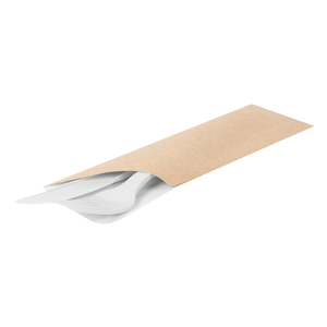 Sobres de Papel Kraft OSQ POCKET E para Comida para Llevar, Solución Versátil con Logotipo Personalizado para Comida Rápida - Product Image 1