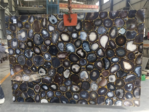 UnionStone Custom Polished <b>Large</b> Solid Natural Fantasy Backlit Semi Precious Translucent Stone Gemstone Brown Bathroom Kitchen - Product Image 3