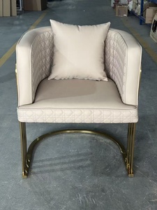 <b>Nail</b> Chair Gold Stainless Steel Frame Salon Customer Chair for Salon Manicure Chair - Product Image 2