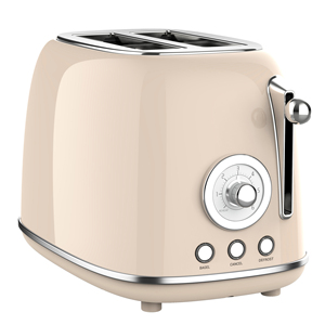 Elektrisches Retro-<span class=keywords><strong>Toaster</strong></span>-Set mit Grill, Automatischer Pop-Up-Mechanismus, 2 Scheiben, Edelstahl, <span class=keywords><strong>Chrom</strong></span>, für Haushalt & Hotel, 3 Bräunungsstufen - Product Image 1