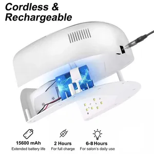Lámpara UV LED para Uñas de 365 Nm, Secador de Esmalte de Gel Portátil y Recargable para Manicura y Pedicura en Casa - Product Image 3