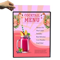Cadre d'affiche LED en aluminium haute luminosité boîte à lumière publicitaire Super mince panneau de Menu avec panneau en verre anti-rayures