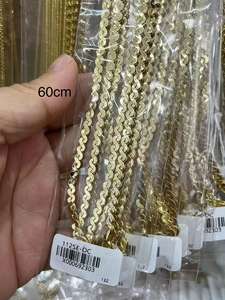 Collar cadena de eslabones cubanos para hombre, Gargantilla, oro de 18k, 035N1Xuping - Product Image 5