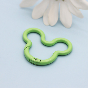 Phụ kiện chính nối Keychain hình dạng vòng chìa khóa sáng tạo phim hoạt hình đầy màu sắc kim loại chia vòng chìa khóa thép chia Nhẫn - Product Image 3