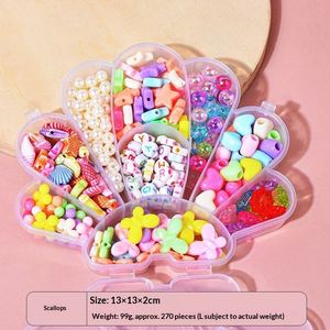 New Cross-border Children's Handmade Beaded Toy Diy Jewelry <b>Bracelet</b> Educational Material Bag Girl Necklace <b>Gift</b> <b>Box</b> Ages 4-6 - Product Image 2