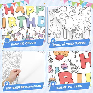 Nappe <span class=keywords><strong>de</strong></span> coloriage DIY pour enfants, toile <span class=keywords><strong>de</strong></span> <span class=keywords><strong>dessin</strong></span> réutilisable et portable pour les fêtes, Halloween, Thanksgiving, Noël - Product Image 3