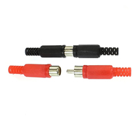 Adaptateur de prise RCA femelle, connecteur audio-vidéo, poignée en plastique professionnelle