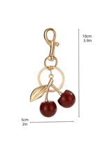 Porte-clés cerise rouge tendance, pendentif cerises fruit d'été, pour femmes et hommes, bijou mignon, accessoire de sac, cadeau