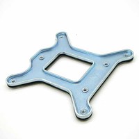 Plaque arrière de refroidisseur de processeur en acier inoxydable/aluminium usinée sur mesure par CNC, anodisée, support de rétention pour refroidissement par eau, tolérance de précision