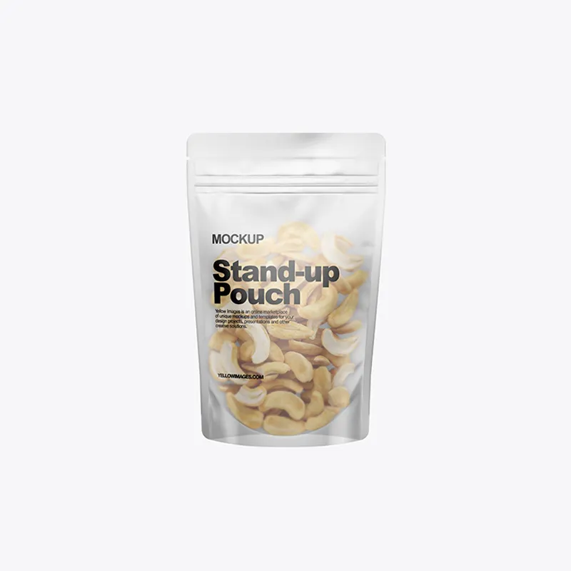 Sacchetti per alimenti richiudibili in plastica laminata per imballaggio con chiusura a chiusura lampo, design personalizzato, sacchetto per frutta secca