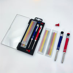 Lápiz <span class=keywords><strong>de</strong></span> <span class=keywords><strong>Carpintero</strong></span> Metálico Peaktop <span class=keywords><strong>de</strong></span> 2.8MM, Marcador Mecánico para Orificios Profundos, Lápiz <span class=keywords><strong>de</strong></span> Carpintería con Sacapuntas, Juego <span class=keywords><strong>de</strong></span> Herramientas para Trabajar la Madera - Product Image 3