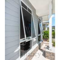 Fenêtres de maison passives à triple glaçure en aluminium à coupure thermique de haute qualité et à haut rendement énergétique de style européen