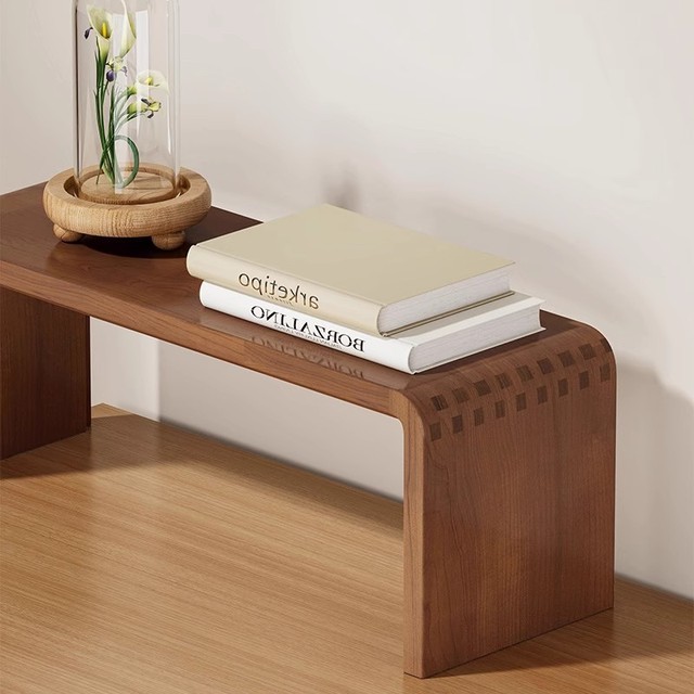 Solid Wood U-Shaped Modern Minimalist Single Storage Rack Cabinet Layered Shelf Desktop Figure Display Step Desk Computer Shelf
