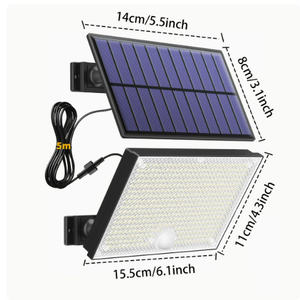 Lampe Solaire Extérieure avec <span class=keywords><strong>Détecteur</strong></span> <span class=keywords><strong>de</strong></span> <span class=keywords><strong>Mouvement</strong></span> [3 Modes/204 LED/2000 LM] Étanche IP65 Projecteur LED <span class=keywords><strong>Extérieur</strong></span> en ABS Câble <span class=keywords><strong>de</strong></span> 5 m pour Jardin - Product Image 2