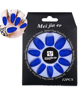 Meijiaer couvercle complet artificiel <span class=keywords><strong>faux</strong></span> solide finition mate ongles embouts presse sur ongles - Product Image 3