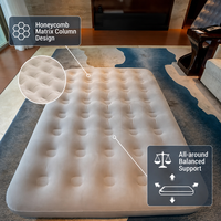 Matelas Gonflable de Camping Individuel en Gros, Épaisseur 22 cm, Lit d'Air Portable Pliable avec Pompe Intégrée, Anti-Humidité