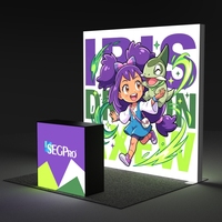 Boîte à lumière publicitaire modulaire en tissu LED Lintel Seg pour stand d'exposition