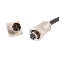 Connecteur de fiche de servo-valve proportionnel à 7 broches fiche métallique d'aviation circulaire