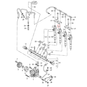Iniettore Carburante 03L130277J 03L130277Q per Volkswagen Tiguan Amarok Audi <span class=keywords><strong>Q2</strong></span> Q3 A6 2010-2012 |   Ricambio OE - Product Image 5