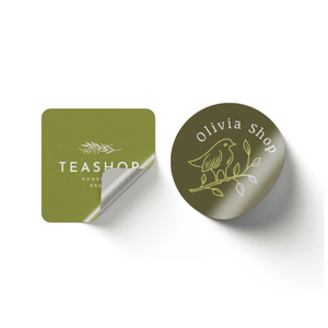 Pegatina redonda logotipo personalizado para comercial - Product Image 1