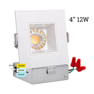Đèn LED Âm Trần 4 Inch 12W Trang Trí Chống Chói, CRI 90 +, Đèn Âm Trần Vuông Kín Khí Có Thể Điều Chỉnh Độ Sáng, Đánh Giá IC, Được Liệt Kê ETL - Product Image 1