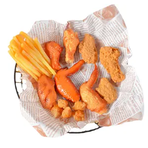 wangdun PVC simulation food Fried chicken legs wings Key chain fries Original rice croquettes Chicken Nugget model plaminiatures