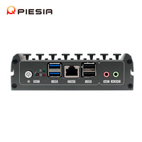 Mini PC Piesia Dual Lan Quad Core J1900 N4200 E3840 Barebone 1*Com Industrial Sin Ventilador X86 Linux Ubuntu Mini PC de Escritorio