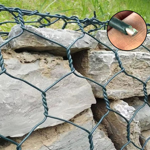 Kawat Gabion Heksagonal Galvanis/Galfan, Jaring Kawat Logam Tahan Lama untuk Konstruksi Tembok Penahan, Anyaman Kustom, Pembengkokan Khusus - Product Image 2