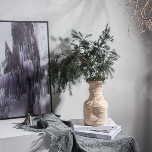 <span class=keywords><strong>Vase</strong></span> en céramique style Wabi-Sabi Meijo pour fleurs séchées, arrangement floral frais, modèle de maison pour fleuriste, ornements décoratifs doux pour la maison - Product Image 3