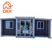Casa Contenedor Prefabricada Expandible de Doble Cara, Aislada, Móvil, para Espacio de Vivienda Vacacional en Villa al Aire Libre