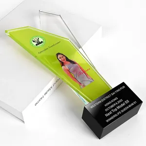 Kristallen Glazen Trofee Aangepaste Glas Sublimatie Awards Afdrukken Logo Sublimatie Trofee
