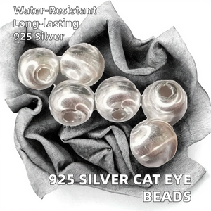 Cuentas de Plata de Ley 925 al por Mayor, Nuevas, Resistentes al Deslustre, con Diseño de Ojo de Gato, Impermeables, para la Creación de Joyería Permanente - Product Image 2