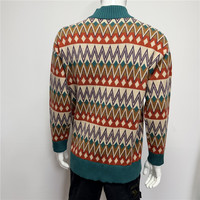 Pull-over en tricot jacquard à col rond pour homme, motif camouflage, manches longues, en laine/acrylique, personnalisé OEM ODM, 800g