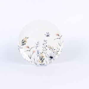 Ensemble de cuisine en grès floral neutre style Cottage Minimaliste, imprimé 3D motif fleurs sauvages rose gris mat - Product Image 5