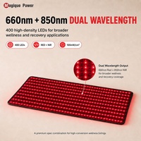Tapis de luminothérapie Magique Power à lumière rouge 660nm, couverture grand format à lumière rouge et infrarouge 850nm pour la relaxation du corps entier