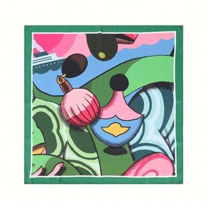 2024 China Factory Supplier Custom Satin Luxury Brand 90cm <b>square</b> <b>Silk</b> <b>Scarf</b> with Fringe for Women - Product Image 2