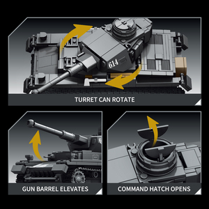 รถถังปานเซอร์ 4 ของเยอรมันในสงครามโลกครั้งที่ 2 ชุดของเล่นโมเดลพลาสติกประกอบเอง ของขวัญ ชุดตัวต่อ - Product Image 4