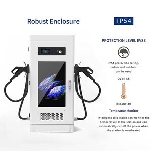 Amppal DC 32 inch màn hình lớn thương mại gắn trên sàn EV sạc nhanh DC Trạm Sạc xe điện với thanh toán ứng dụng POS - Product Image 2