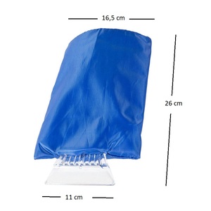 ที่ขูดน้ำแข็งพร้อมถุงมือ ขนาด 26x16.5 ซม. บุผ้าอุ่นสำหรับขจัดหิมะและน้ำแข็งบนกระจกรถยนต์ - Product Image 5