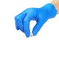Haute qualité 4g noir jetable ménage travail Flexible tatouage Nitrile gants guantes de nitrilo sans poudre Nitrile jetable