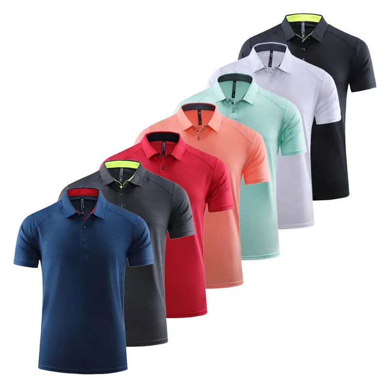 US Size Men Polo T Shirt Plain Custom Print Sport Golf Activewear Quick Dry Gym Shirt Breathable Short Sleeve Tops Polo shirt