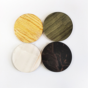 Sottobicchieri per bevande rotondi in acrilico personalizzati per feste di nozze all'ingrosso personalizzati Glitter Flash sottobicchieri in marmo artificiale Mat - Product Image 3