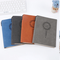 A4/ A5/A6 Good Quality Pu Leather With Emboss Logo Personal Hardcover Notebook