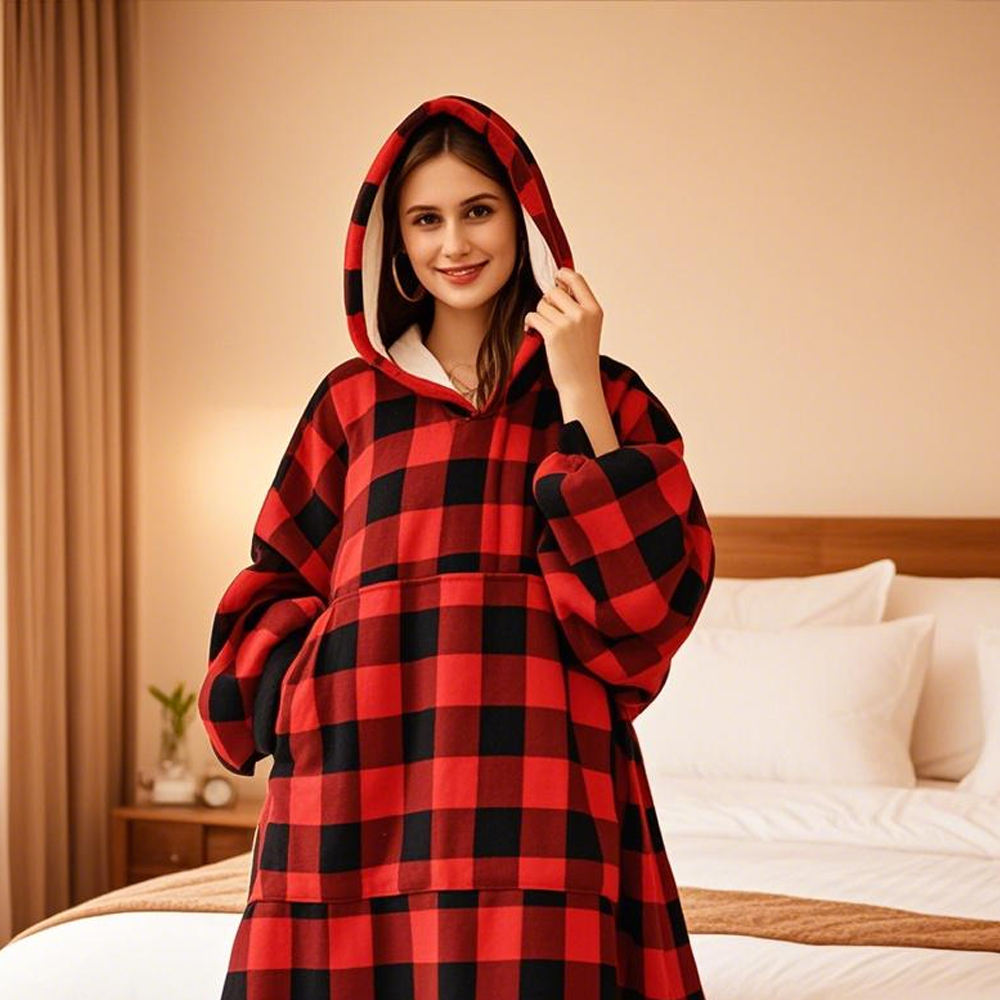 Felpa Oversize Con Cappuccio,Hoodie Gigante Super Morbida - Foto 9