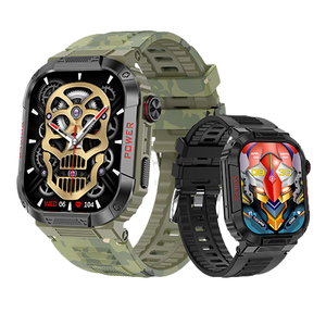Montre connectée sportive triple protection pour hommes, étanche IP68, compatible avec la langue arabe, appels Bluetooth, écran carré IPS - Compatible - Product Image 1