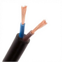 3-adriges Kupfer-Rundkabel, blankes, verseiltes Überkopf-Stromkabel 1,5mm/2,5mm/4mm (16/14/12 AWG), flexibel, schwarz, PVC, 0-70°C