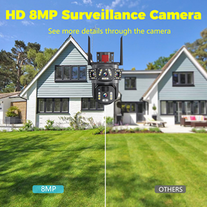 Caméra de sécurité <span class=keywords><strong>solaire</strong></span> intelligente Eseecloud V380 à 3 écrans, caméra de surveillance <span class=keywords><strong>solaire</strong></span> <span class=keywords><strong>Wifi</strong></span> 4G, caméras de surveillance alimentées par énergie <span class=keywords><strong>solaire</strong></span>, carte SIM 4G - Product Image 2