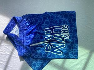 <span class=keywords><strong>Pantaloncini</strong></span> da <span class=keywords><strong>basket</strong></span> <span class=keywords><strong>blu</strong></span> con Logo personalizzato con Zip ripetuta traspirante 100% poliestere a vita media stile Casual taglie forti per l'estate - Product Image 3