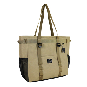 Sac à déjeuner isotherme portable, étanche, en polyester durable pour le camping, grand sac isotherme pliable kaki personnalisé - Product Image 2
