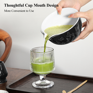 Japanese 4-Piece Ceramic Matcha <b>Tea</b> <b>Set</b> with Butterfly Design Bowl & PP Whisk for Traditional <b>Tea</b> Ceremony - Product Image 4
